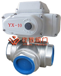 電動內羅紋三通球閥