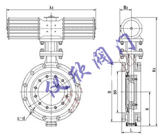 D643H氣動多條理硬密封法蘭蝶閥
