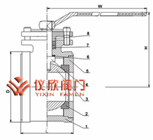 Q71對夾式球閥,布局圖