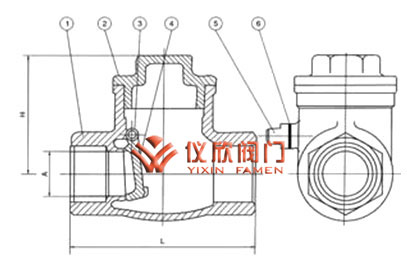 不銹鋼內羅紋止回閥